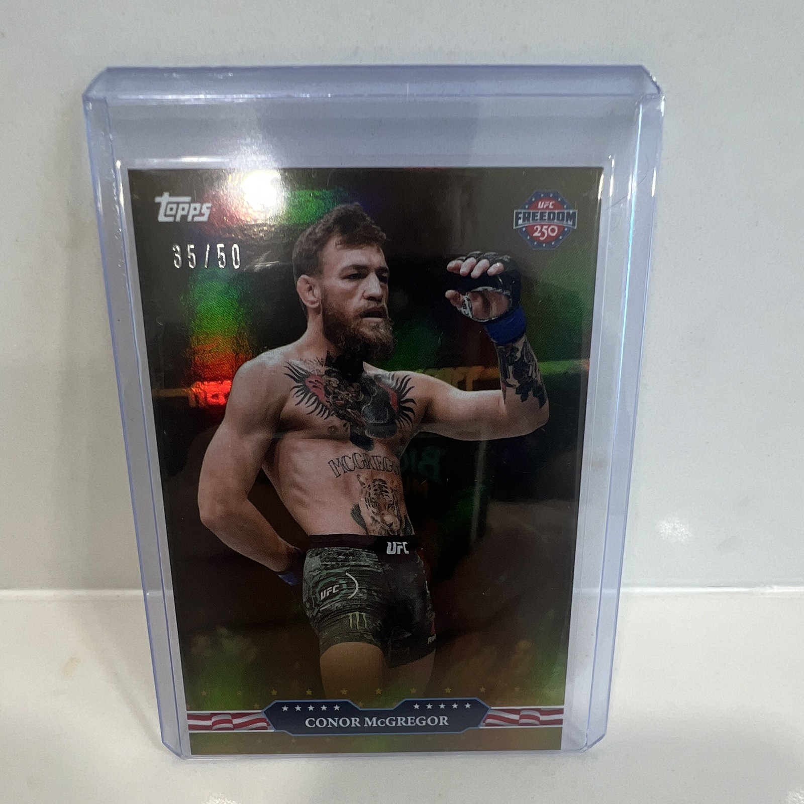 Conor McGregor 2026 Topps UFC Freedom 250 Base #1 Gold