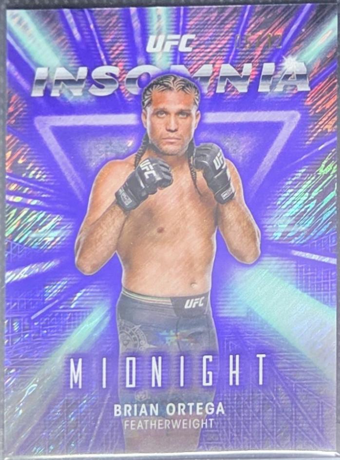 Brian Ortega 2025 Topps Midnight UFC Insomnia #IN-16 Midnight