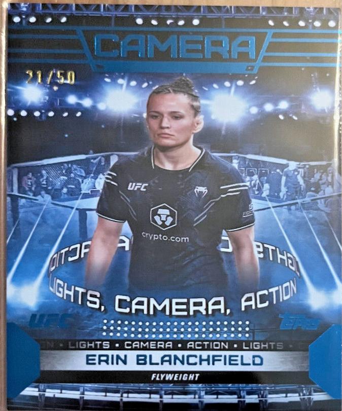 Erin Blanchfield 2024 Topps Knockout UFC Camera (Lights, Camera, Action) #CAM-13 Blue