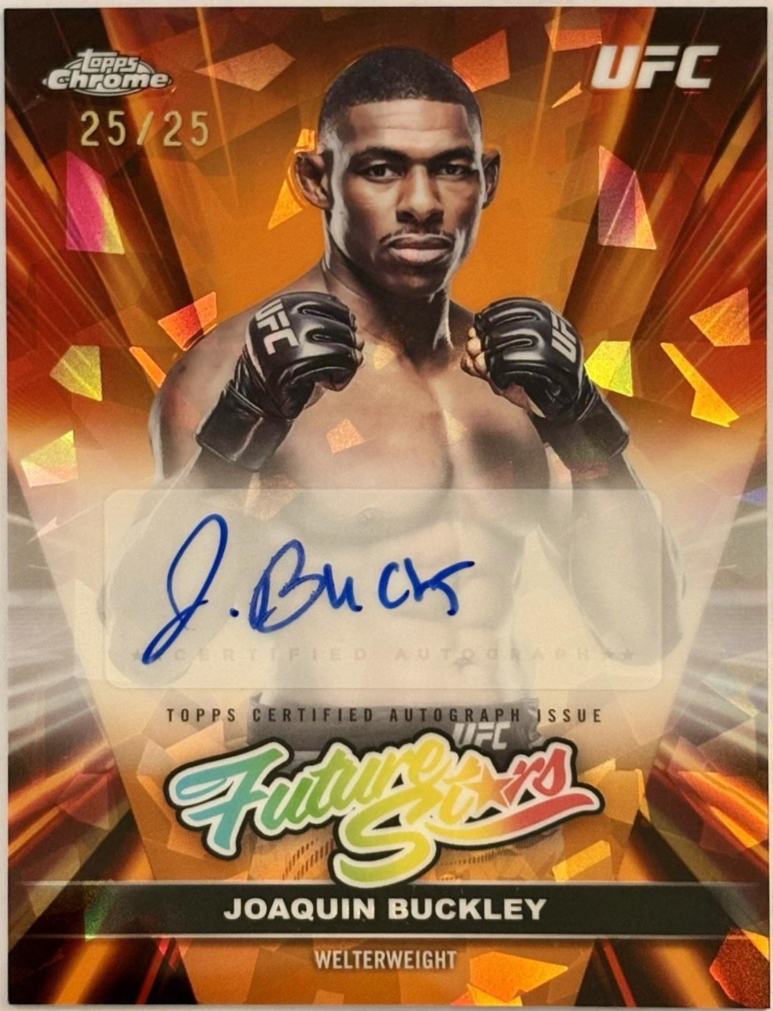 Joaquin Buckley 2026 Topps Chrome UFC Future Stars Autographs #FSA-JB Orange Refractor