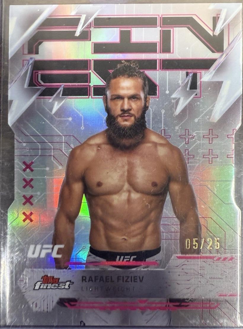 Rafael Fiziev 2025 Topps Finest UFC Base Rare #286 Die-Cut Refractor