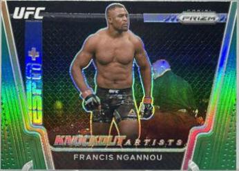 Francis Ngannou 2021 Panini Prizm UFC Knockout Artists #25 Green