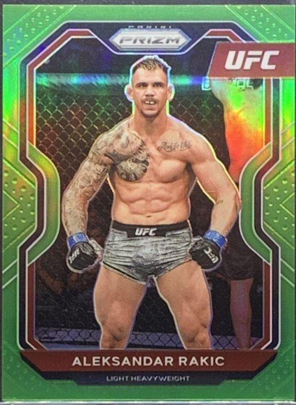 Aleksandar Rakic 2021 Panini Prizm UFC Base #16 Neon Green