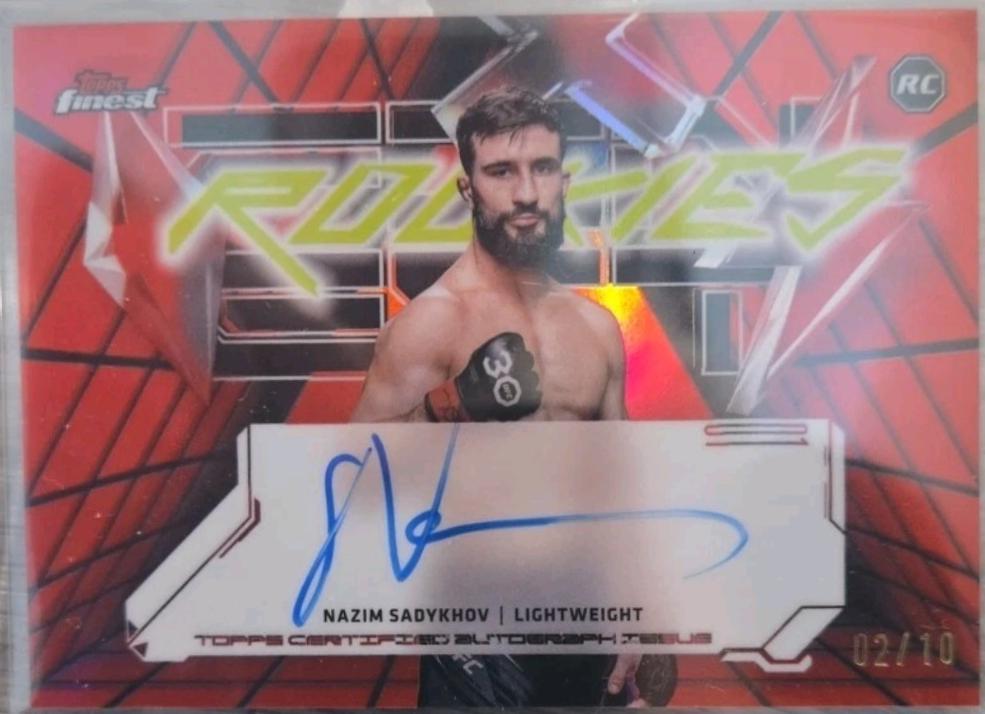 Nazim Sadykhov 2025 Topps Finest UFC Finest Rookie Autographs #FRA-NS Red Refractor