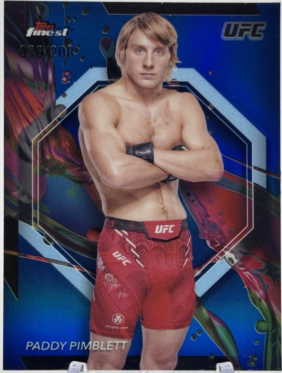 Paddy Pimblett 2024 Topps Finest UFC Base Common #8 Blue Refractor