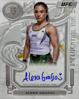 Alexa Grasso 2024 Topps Royalty UFC Influential Ink #IIA-AGO Platinum