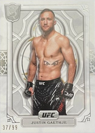 Justin Gaethje 2024 Topps Royalty UFC Base #76 Platinum