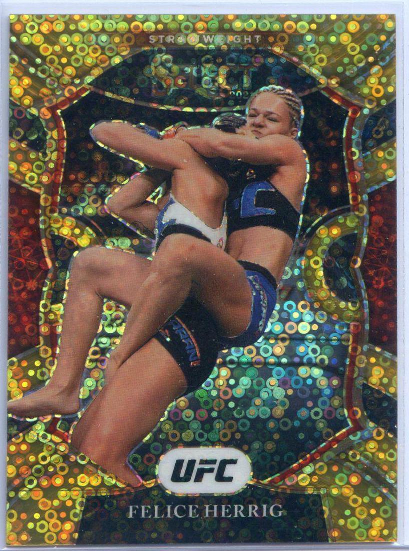 Felice Herrig 2021 Panini Select UFC Concourse #82 Gold Disco