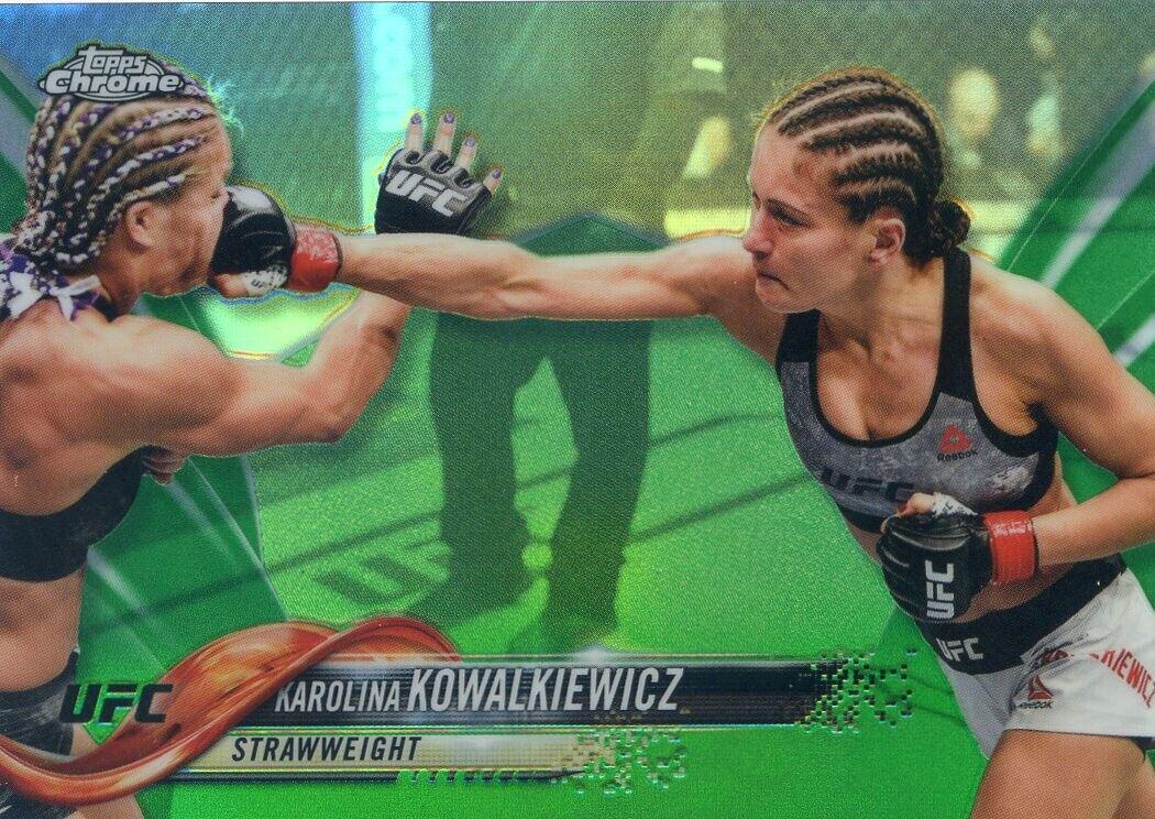 Karolina Kowalkiewicz 2018 Topps Chrome UFC Base #39 Green