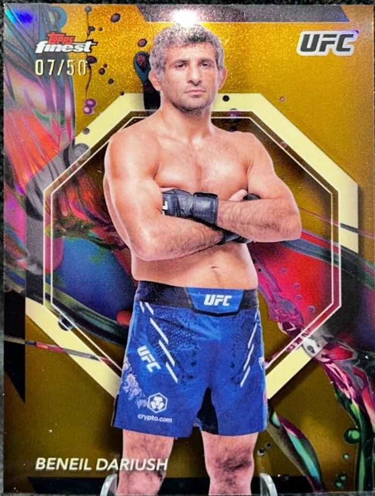 Beneil Dariush 2024 Topps Finest UFC Base Common #66 Gold Refractor