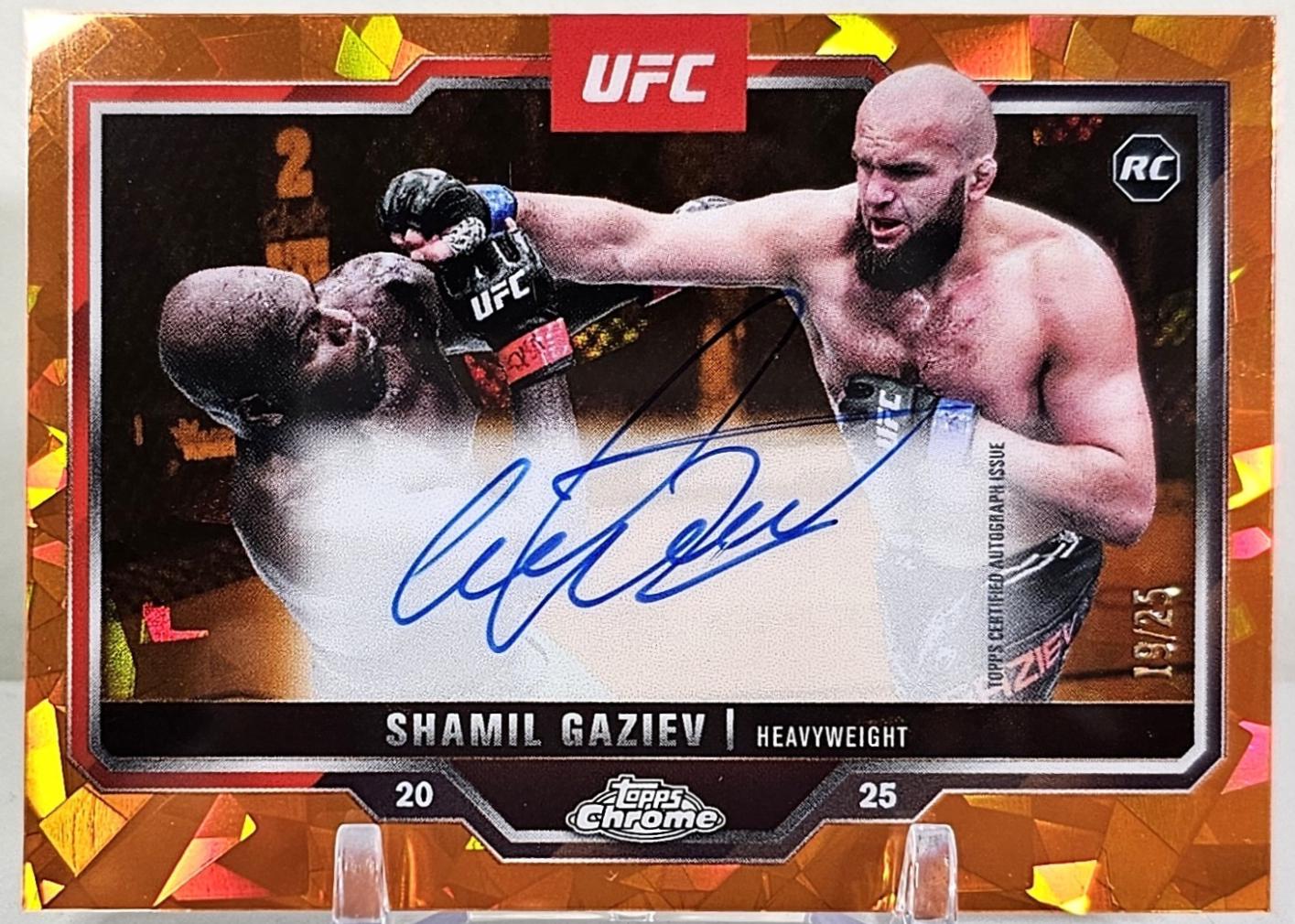 Shamil Gaziev 2025 Topps Chrome UFC Chrome Rookie Autographs #CRA-SG Refractor