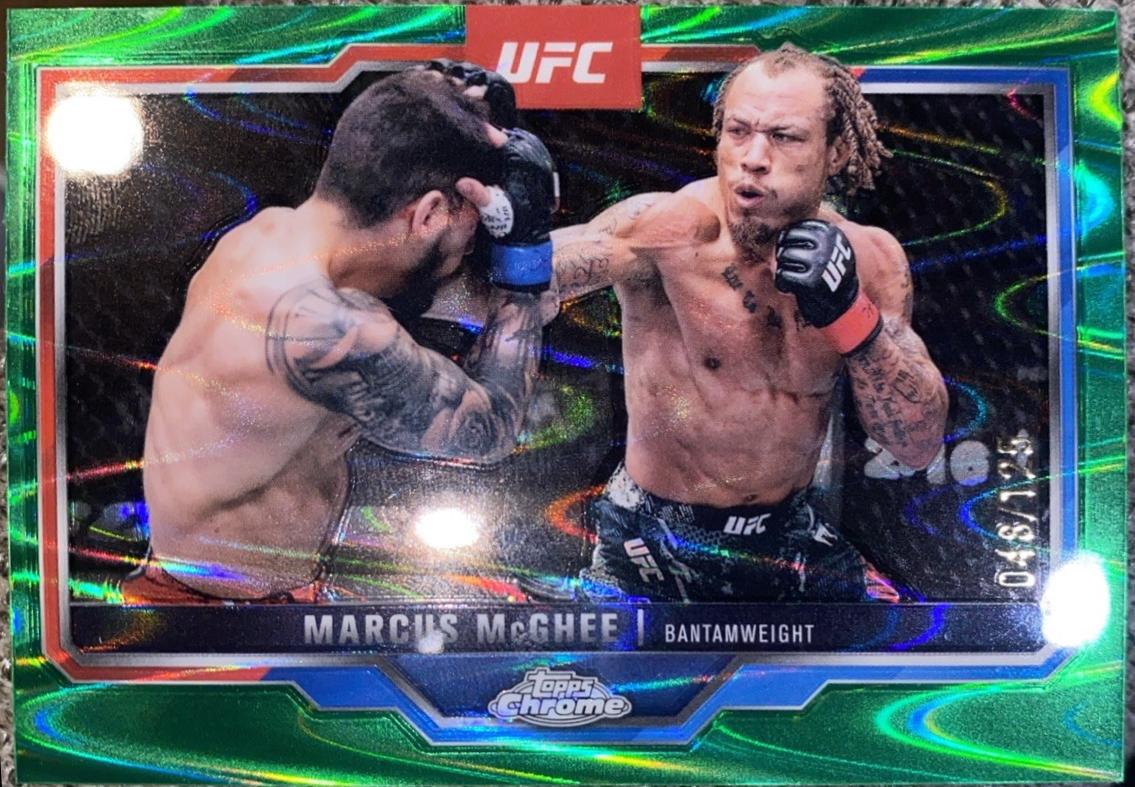 Marcus McGhee 2025 Topps Chrome UFC Base #121 Green Wave