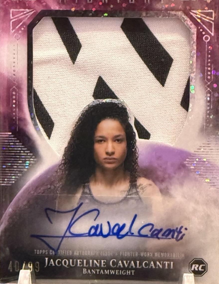 Jacqueline Cavalcanti 2026 Topps Midnight UFC Rookie Relic Autographs #RRA-JC Twilight
