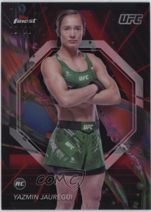 Yazmin Jauregui 2024 Topps Finest UFC Base Common #85 Red Black Vapor Refractor