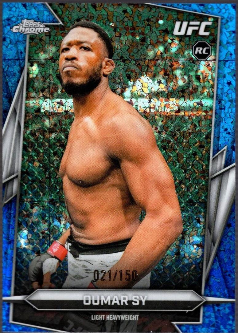 Oumar Sy 2026 Topps Chrome UFC Base #97 Blue Mini Diamonds Refractor