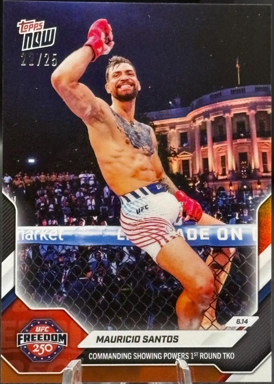 Mauricio Ruffy 2026 Topps UFC Freedom 250 Base #22 Orange