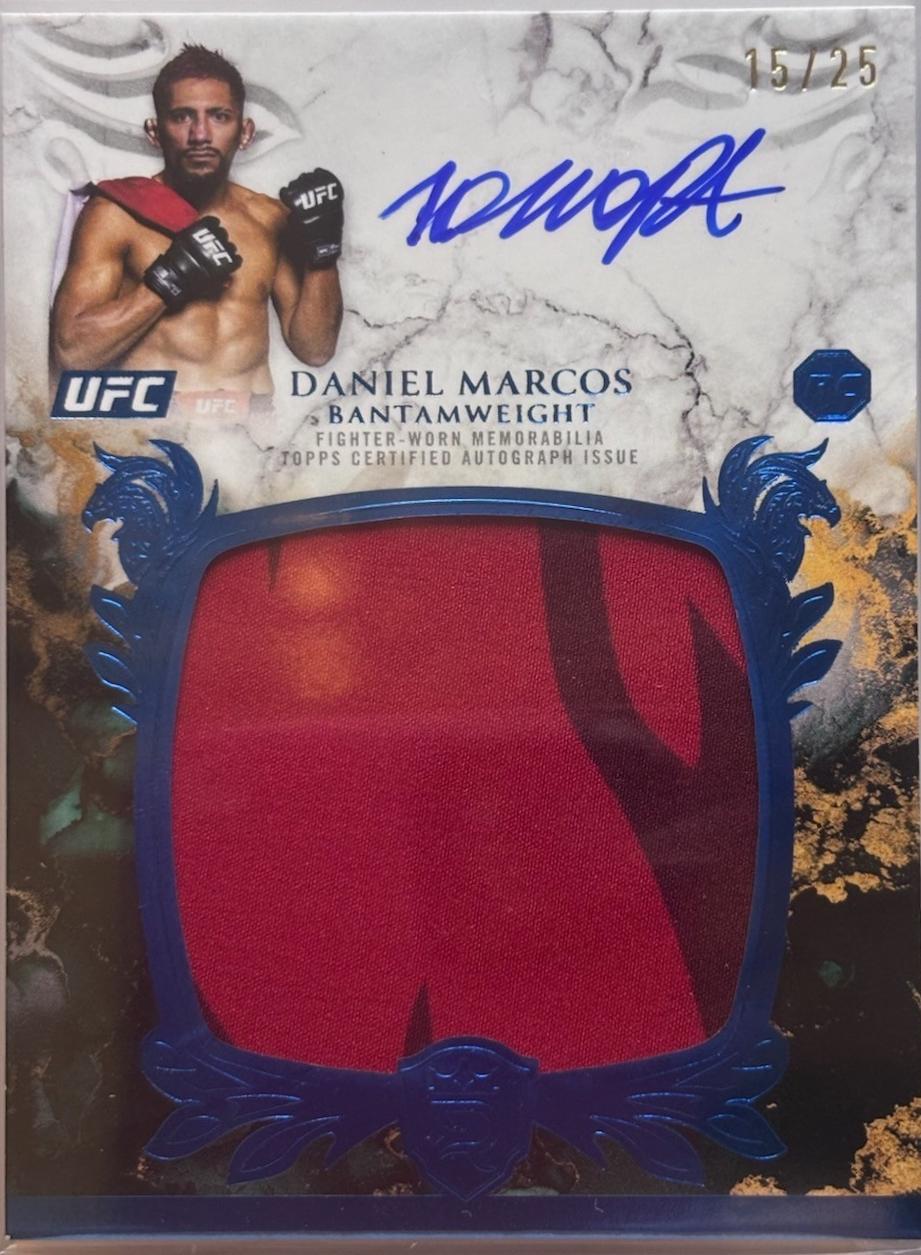 Daniel Marcos 2025 Topps Royalty UFC Rookie Relic Autographs #RRA-DM Blue