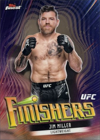 Jim Miller 2024 Topps Finest UFC Finishers #FIN-3 Superfractor