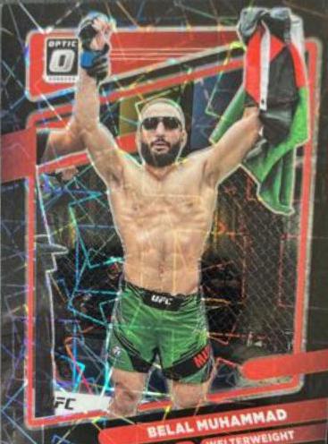 Belal Muhammad 2022 Panini Donruss Optic UFC Base #59 Black Velocity