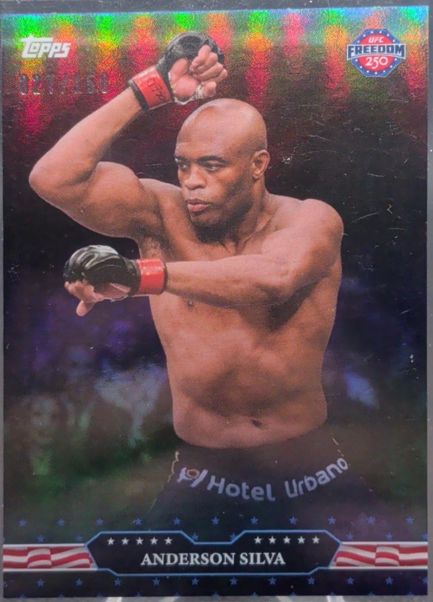 Anderson Silva 2026 Topps UFC Freedom 250 Base #3 Blue