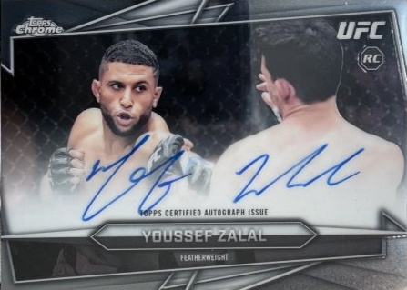 Youssef Zalal 2026 Topps Chrome UFC Base Autographs #BAV-YZ Gold Refractor