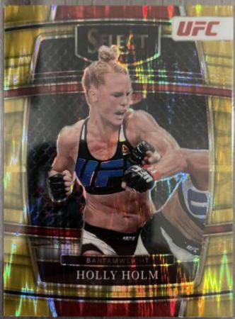Holly Holm 2022 Panini Select UFC Octagonside #213 Gold Flash