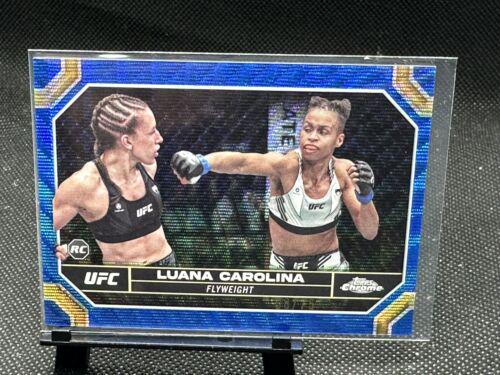 Luana Carolina 2024 Topps Chrome UFC Base #93 Blue Wave Refractor