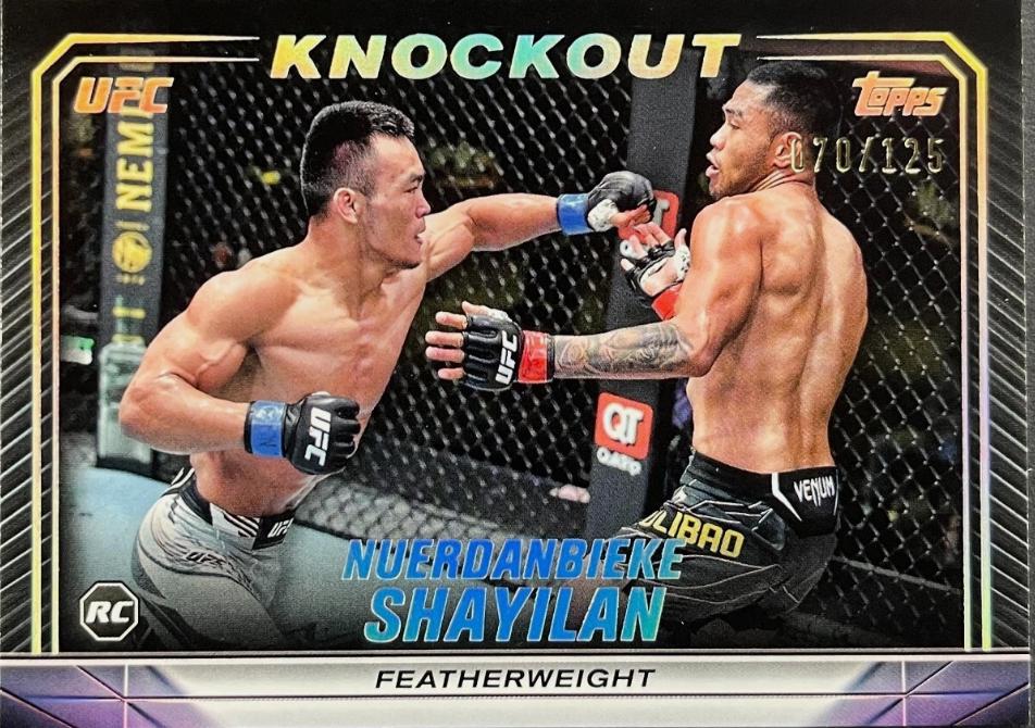 Shayilan Nuerdanbieke 2024 Topps Knockout UFC Base #36 Holo Silver