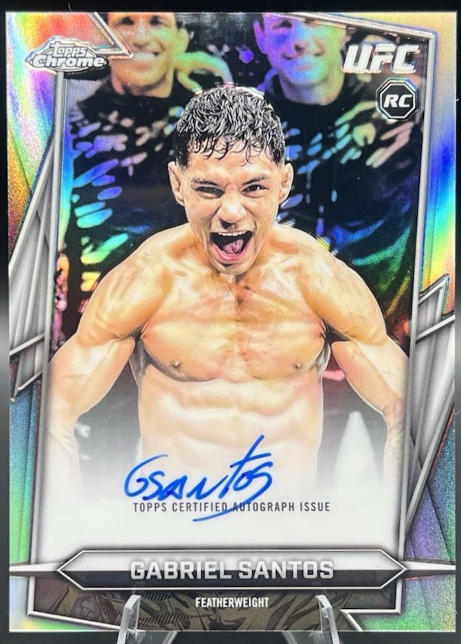 Gabriel Santos 2026 Topps Chrome UFC Base Autographs #BAV-GS Refractor