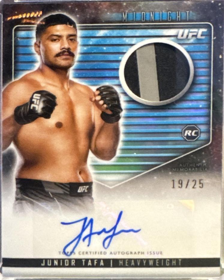 Junior Tafa 2024 Topps Midnight UFC Relic Autographs #RCA-JTA Moonrise