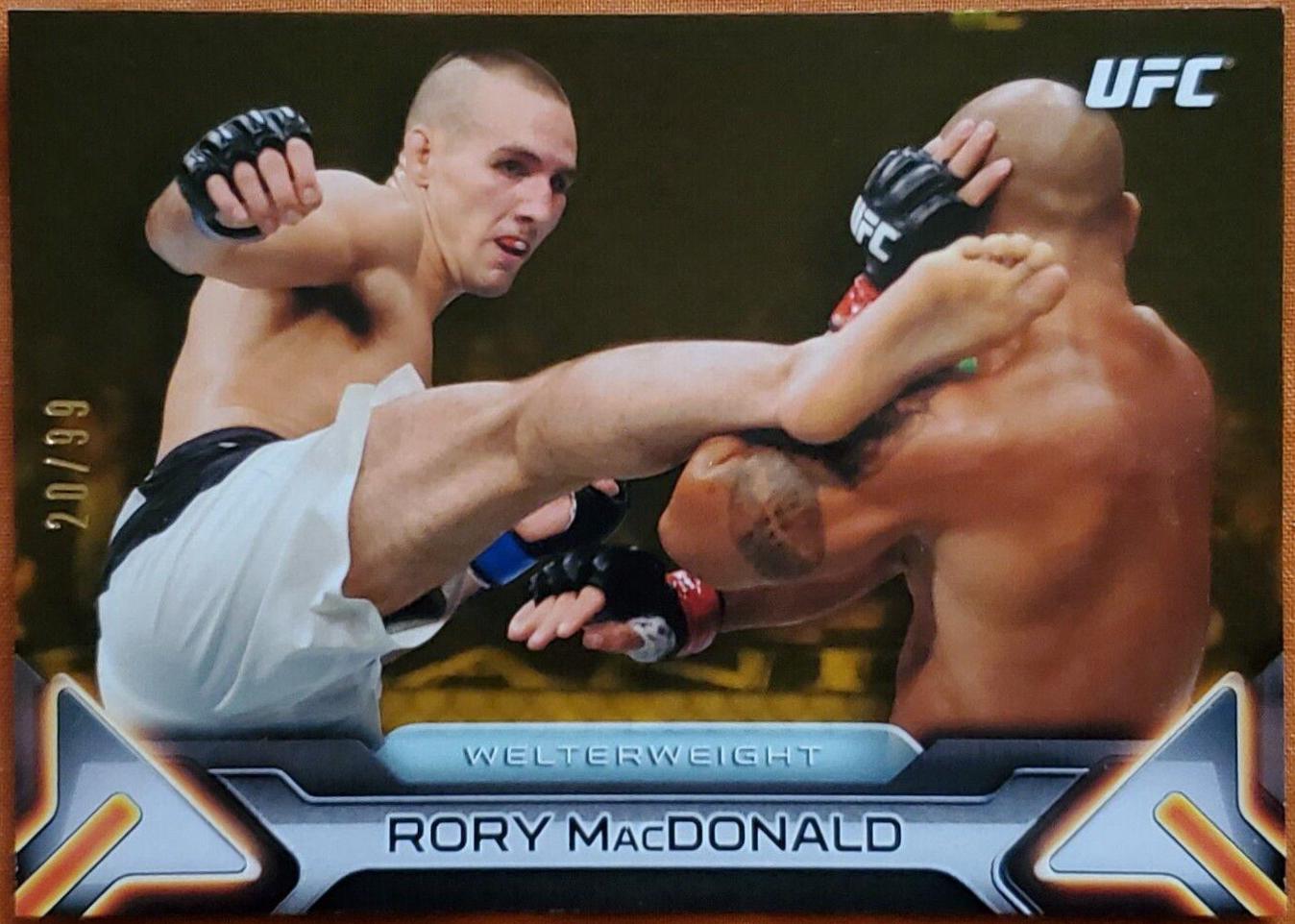 Rory MacDonald 2016 Topps UFC Knockout Base #44 Gold