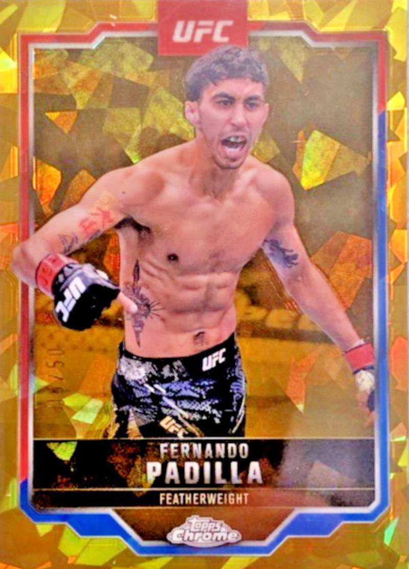 Fernando Padilla 2025 Topps Chrome Sapphire UFC Base Sapphire #47 Gold Sapphire