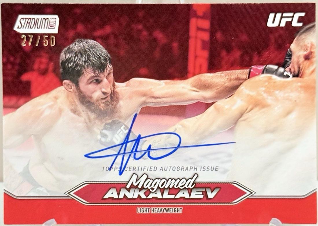 Magomed Ankalaev 2025 Topps Stadium Club UFC Base Autographs #BCA-MAV Red
