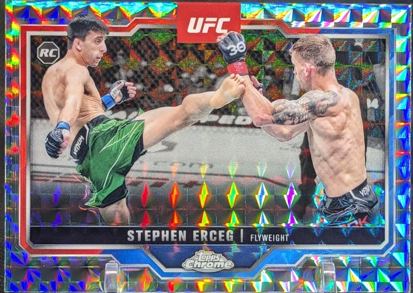 Stephen Erceg 2025 Topps Chrome UFC Base #63 Geometric Refractor