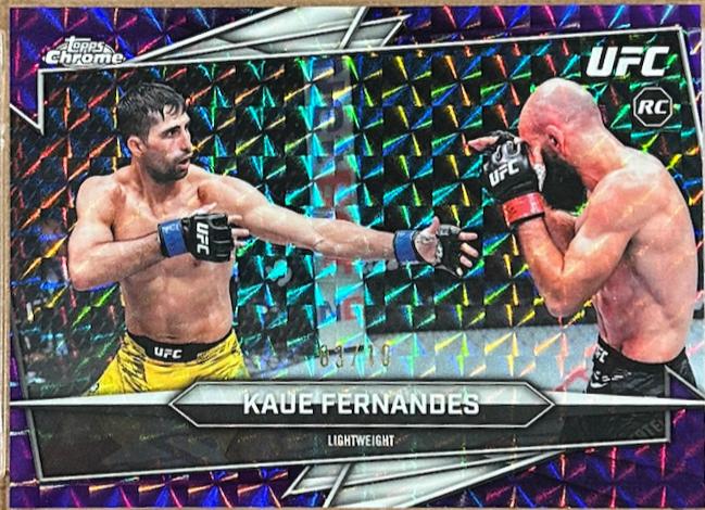 Kaue Fernandes 2026 Topps Chrome UFC Base #108 Purple Geometric Refractor