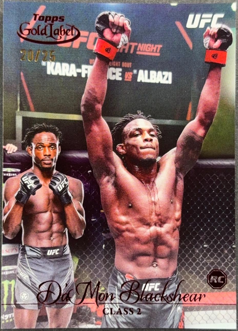 Da'Mon Blackshear 2024 Topps Gold Label UFC Base Class II #52 Gold