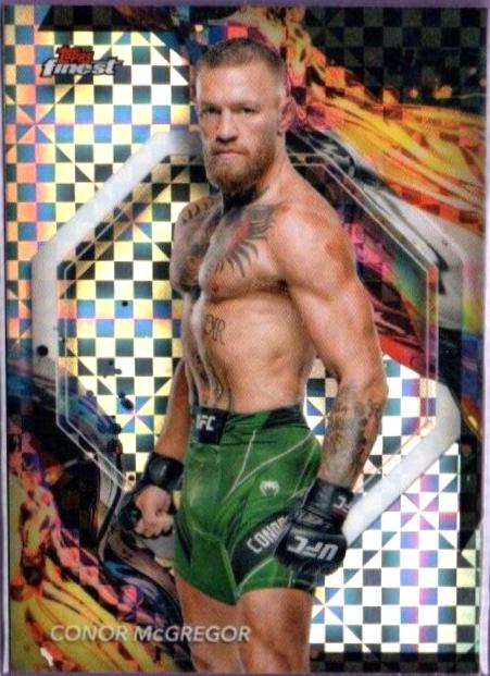 Conor McGregor 2024 Topps Finest UFC Base Uncommon #151 Checkerboard Refractor