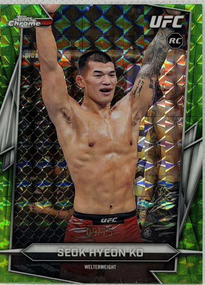 Seok Hyeon Ko 2026 Topps Chrome UFC Base #104 Green Geometric Refractor