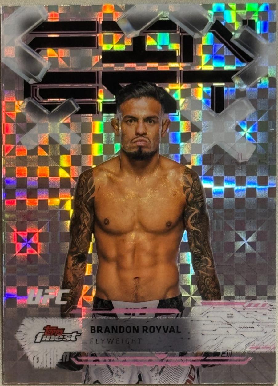Brandon Royval 2025 Topps Finest UFC Base Common #46 Checkerboard Refractor