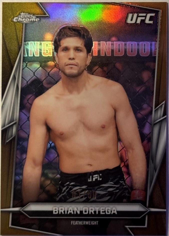 Brian Ortega 2026 Topps Chrome UFC Base #194 Gold Refractor