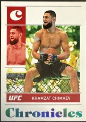Khamzat Chimaev 2022 Panini Chronicles UFC Base Chronicles #8 Platinum