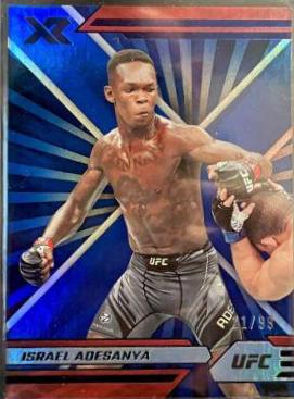 Israel Adesanya 2022 Panini Chronicles UFC Base XR #288 Blue
