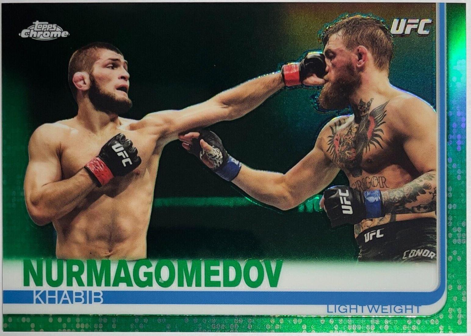 Khabib Nurmagomedov 2019 Topps Chrome UFC Base #25 Green