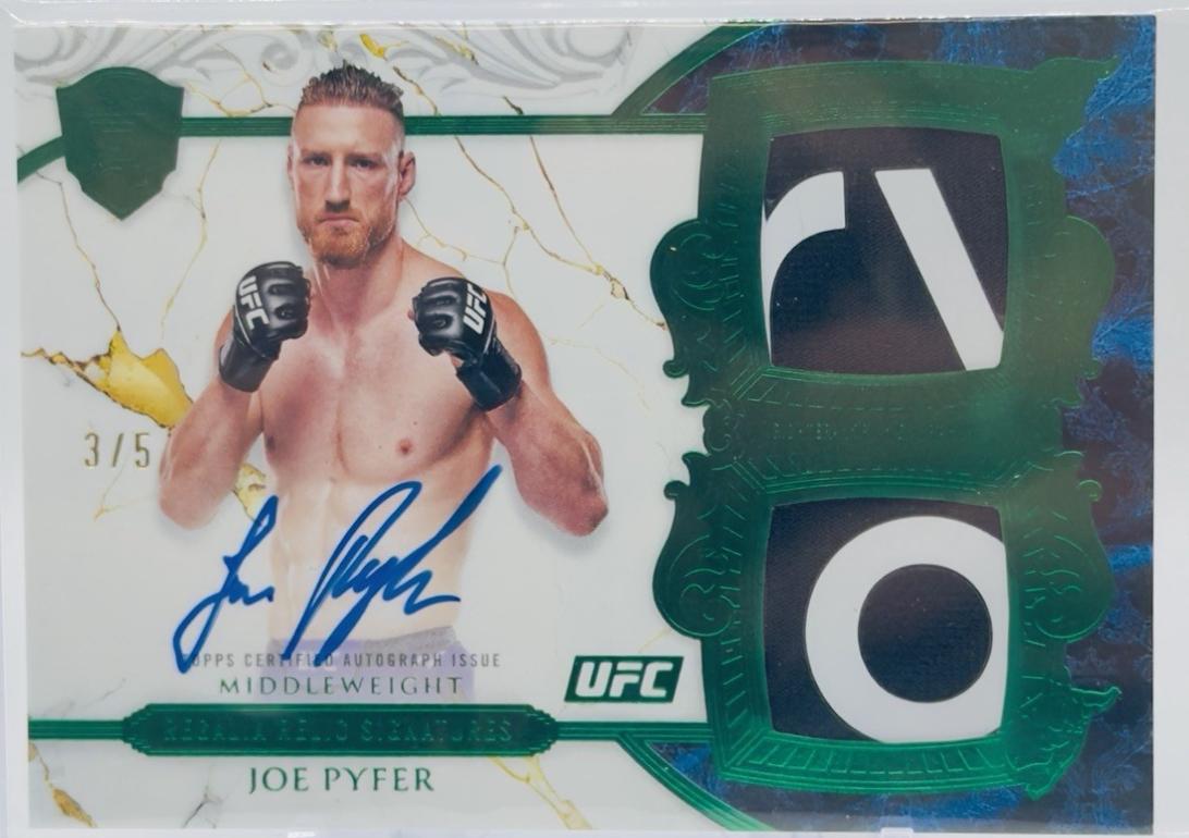 Joe Pyfer 2025 Topps Royalty UFC Regalia Relic Signatures #RRS-JR Blue