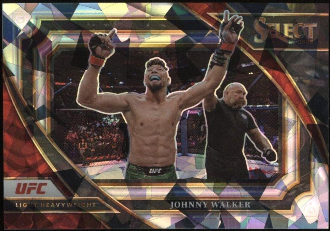 Johnny Walker 2023 Panini Select UFC Mezzanine #325 Cracked Ice