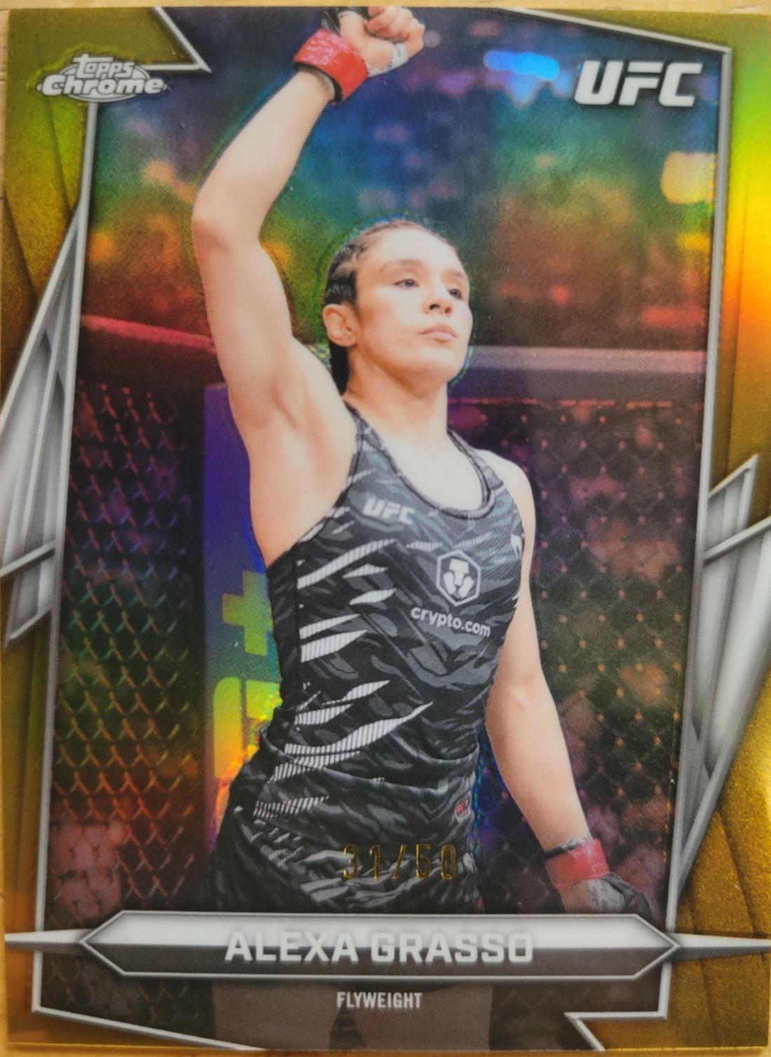 Alexa Grasso 2026 Topps Chrome UFC Base #170 Gold Refractor