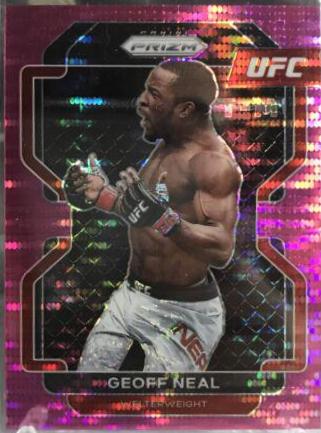 Geoff Neal 2022 Panini Prizm UFC Base #163 Pink Pulsar
