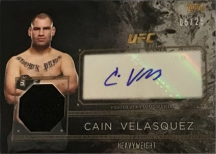 Cain Velasquez 2016 Topps UFC Top of the Class Top of the Class Autograph Relic #TCAR-CV Silver