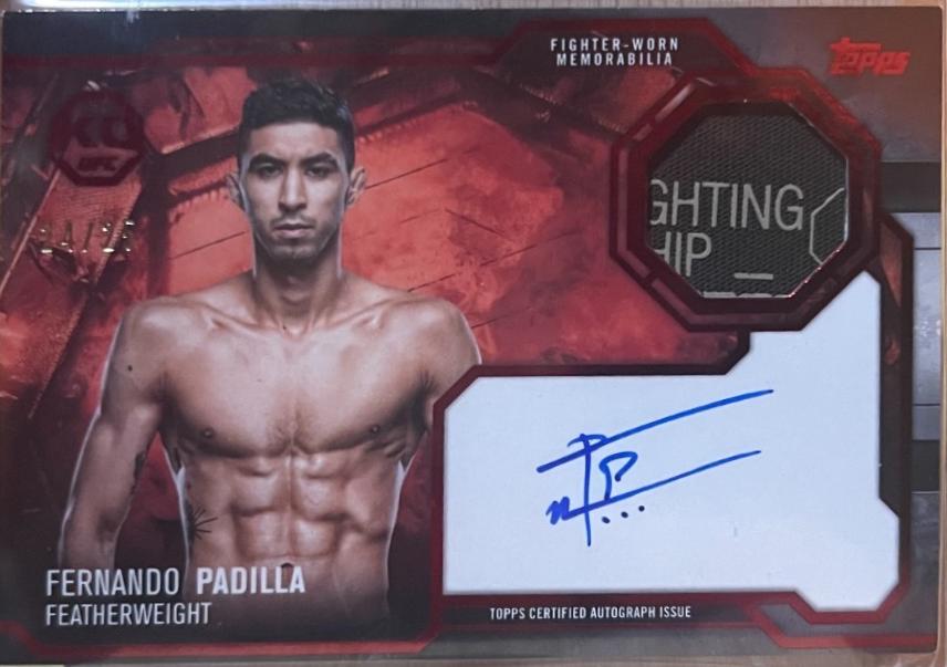 Fernando Padilla 2025 Topps Knockout UFC Knockout Autograph Relics #KAR-FP Gold