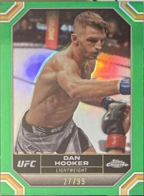 Dan Hooker 2024 Topps Chrome UFC Base #54 Green Refractor